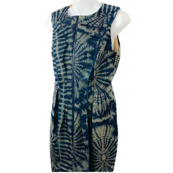 Anthropologie Eva Franco Sheath Dress Front Zip 6 - Picture 3 of 7